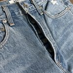 AGOLDE 90’s Mid Rise Straight Distressed Button Fly Blue Jeans Size 23 Photo 5
