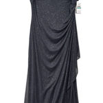 Alex Evenings Smokey Gray Sparkle Maxi Ballgown Formal Dress NWT Women Size 16 Photo 0