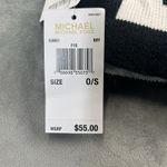 Michael Kors NWT  Chevron Stripe logo knit scarf in black and white acrylic. Photo 2