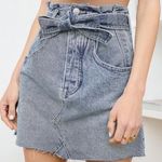 Denim Tie Skirt Blue Photo 1