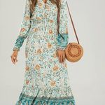 FS Collection NEW! Beautiful Boho Style Long Dress Tassel Tie Photo 0