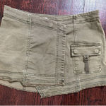 Pilcro Anthropologie  Green Cargo Wrap Mini Skirt Size 6 Photo 0
