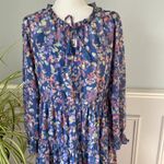 BeachLunchLounge Collection Long Sleeve Tiered 2-Piece Midi Dress Size M Boho Photo 4