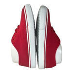 Women Red Canvas Sneakers Size 7 Low Top Lace Photo 4