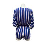 Lulus Women's Blue Striped Kimono Sleeve Romper Size S Photo 5