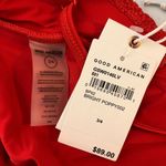 Good American Always Fits One Piece Swimsuit Texture Bright Poppy Red 3/4 L/XL Photo 6