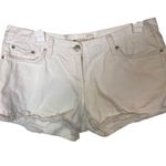 Chelsea and Violet #306 White Fringe Jean Shorts Photo 1