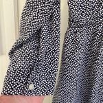 Gap  navy and white geometric print V neck 3/4 sleeve high‎ waisted shirt dress S Photo 2