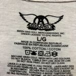 Aerosmith Blues-Based Hard Rock Band Members Beige Graphic T-Shirt Size L Photo 3