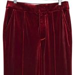 NWT Favorite Daughter Women’s Velvet The Amore Pant Maroon Size 4 Red Photo 5