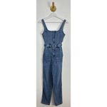 Good American Fit For Success Denim Sleeveless Jumpsuit in Wash Blue274 Photo 6