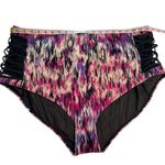 Torrid Plus Size 4X Multicolored Swim Bikini Bottom Pink Black White 4 Photo 4