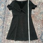 Urban Outfitters NWT Sparkly Tie Front Black Short Sleeve Dress Size Medium Photo 9