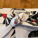 Liz Claiborne Tropical Hawaiian Shorts White Black Floral Sz 16 Tie Belt Photo 11