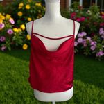 Lovers + Friends  Red Draped Tank Top Blouse Size Medium Photo 1