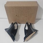 Anthropologie  Wedge Slingback Heels - Black/Noir - Women's Size 9.5 - OB1954620 Photo 3