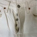 Levi's  Ribcage Straight White Jeans Button Frayed Size 25 Photo 9