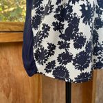J.Crew Women's Blue Floral Cap Sleeve Top Size S Photo 3