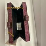Lulu Party Box With Chain Crossbody Purse Purple Photo 5