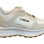 Bebe Women’s Stylish White and Cream Sneakers Photo 0