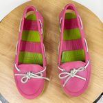 Crocs  Beach Line Slip On Boat Shoes Pink Green Women 7 Photo 3