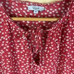 Rails  Everly Carmine‎ Daisies Shift Dress Red Ditsy Floral Long Sleeves Medium Photo 9