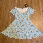 Rare! Cakeworthy Sesame Street Cookie Monster Skater Dress Blue Size L Photo 2