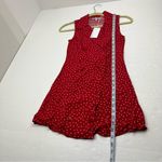 Reformation Leith Mini Dress 0 Sleeveless Polka Dot Red White Collar Button NEW Photo 8