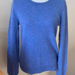 Aspen 100% Cashmere 2 Ply Slim Fit Crewneck Sweater Blue Size L Photo 0