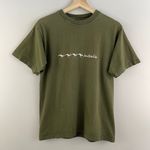 Vintage Olive Green Australia Kangaroo Embroidered Graphic Short Sleeve Tee Photo 1