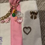 Trader Joe's mini pastel canvas tote with decor Pink Photo 2