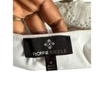 Ronni Nicole  White Overlay Sleeveless Lace MIdi Dress Scalloped Hem Photo 6