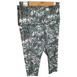 Gaiam Urban Chic Willow High Rise Workout Yoga Om Capri Leggings Green L Photo 2