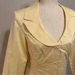 My Michelle 90s  Butter Yellow Boat Neck Blazer Size 13/14 Photo 2