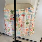 See You Monday Large Multicolored Mesh overlay Tropical Spaghetti Strap Top/Skirt set Photo 3