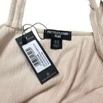 Pretty Little Thing NWT Plus One Shoulder Waffle Cutout Swimsuit Ecru Cream Sz 24 Photo 1