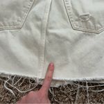 We The Free FREE PEOPLE Denim Frayhem A-Line Skirt Photo 6