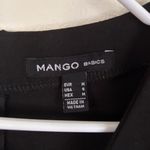 Mango  Pinstriped jersey mini dress gold zipper size small Photo 4