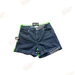 Mango  Women's Black Acid Wash High Rise Mom Fit Shorts size 10, Great Condition Photo 3