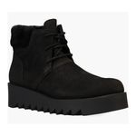 Eileen Fisher  Women's Kenille Shearling Trim Wedge Bootie in Black. 8.5 NWOT Photo 1