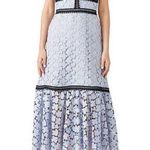 Jill Jill Stuart Blue Lace Crochet Elle Sleeveless Cocktail Midi Tea Dress Sz 4 Photo 0