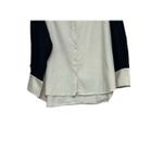 Sandro Two-Tone Long-Sleeve Linen-Blend Shirt Sz: S Photo 4