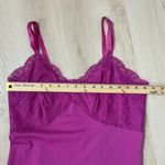 Vintage Anthea Style 8025 Baby Doll Fuchsia Lace Trim Slip Dress 38 Ave Size M Photo 3