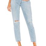 AGOLDE Blue Distressed Jamie High Rise Classic Jeans Sz 27 Photo 0