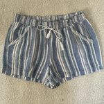 Briggs Pull On Elastic Waist Linen Rayon Shorts Large Drawstring XL Photo 0