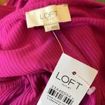 Loft NWT  RIBBED MAXI DRESS SIDE SLIT SMALL IN FUCHSIA Photo 4