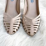 Prada Nude Beige Leather Caged Pumps Photo 3