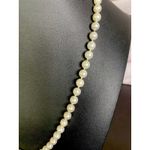 14K Gold Clasp 7MM Individually Knotted Real Creamy Pearl Strand 21” Necklace White Photo 4