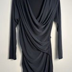 All Saints Women's Wrap Dress Long Sleeves Size Medium Cowl Neck Photo 0