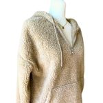 Original Use Beige Tan Unisex Cozy Teddy Quarter Zip Up Hoodie — XSmall (Men’s) Photo 2